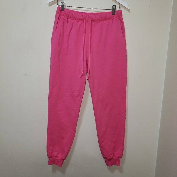 Active Basics Women's Hot Pink Joggers Size Medium Worn Once Cute as Hell - Picture 1 of 5